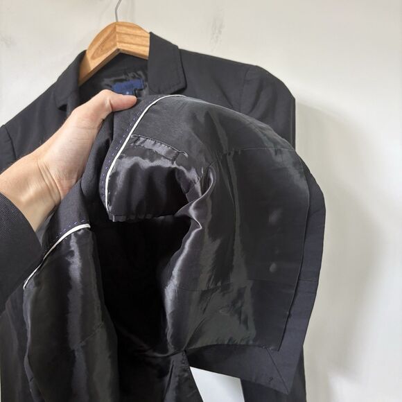 J Crew Blazer Women’s Size 2 Black Two Button Wool Stretch Casual Work Jacket - Picture 6 of 7